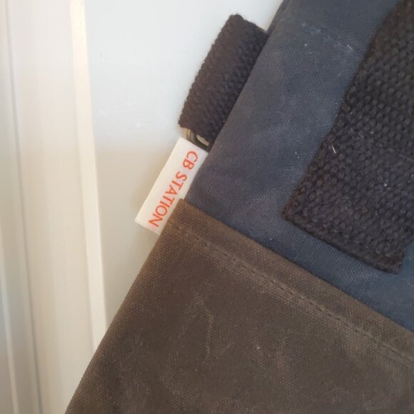 CB Station Waxed Canvas Double Wine Tote Monogram removed - Picture 4 of 6